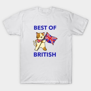 Best Of British, British Cat, Great Britain, British Flag T-Shirt